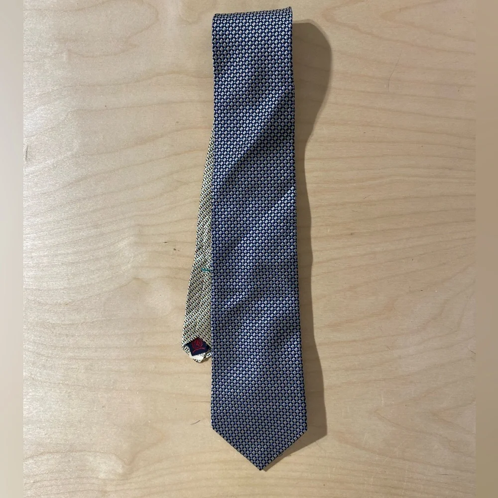 Tommy Hilfiger Navy and White Geometric Tie (OP)